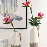 Fleur artificielle paradis oiseau bleue pour décoration d'intérieur