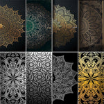 Sticker mural mandala indien pour porte en PVC imperméable
