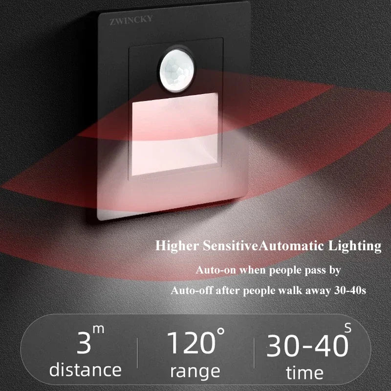 Lampe LED escalier détecteur mouvement, vue de face