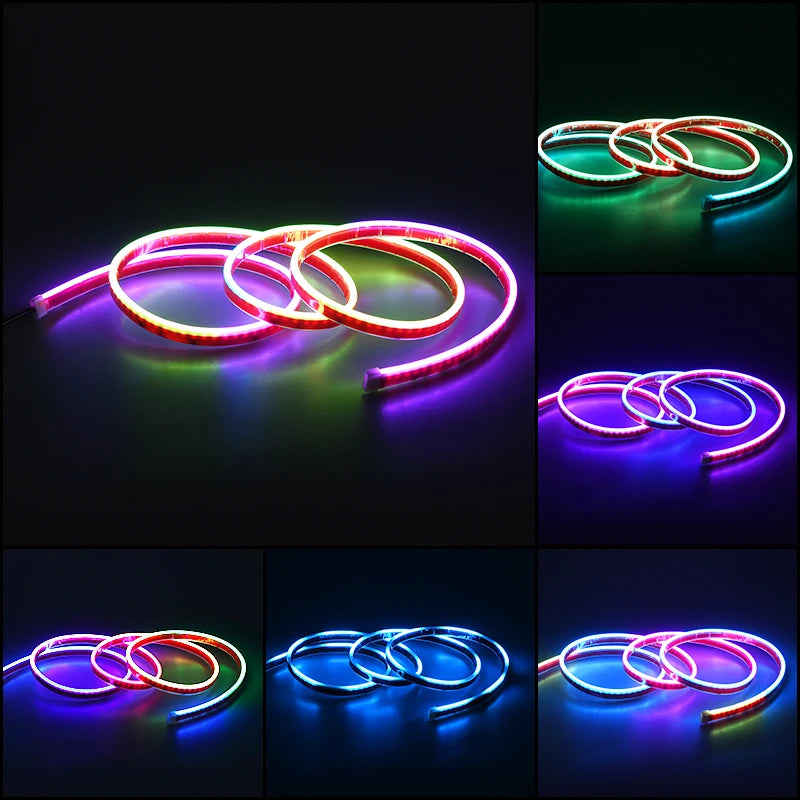Effet lumineux clignotant de la bande LED synchronisé avec les feux de direction