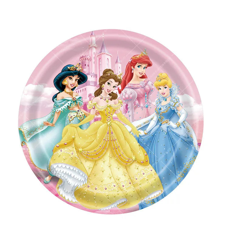 Décoration de table pour fête d'anniversaire fille avec thème princesse Six