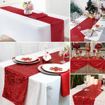 Chemin de table pailleté vert pour fête