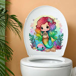 Sticker sirène or pour porte de toilettes