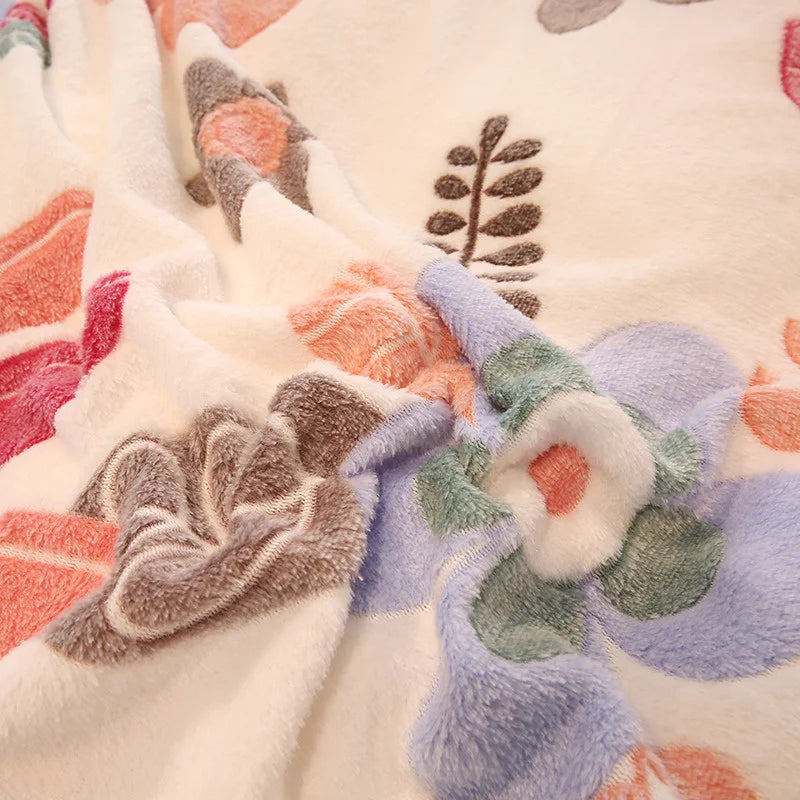 Détail de l'imprimé fleur sur la housse de couette 240x220