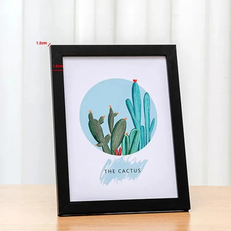 Cadre photo en bois avec verre organique et panneau arrière