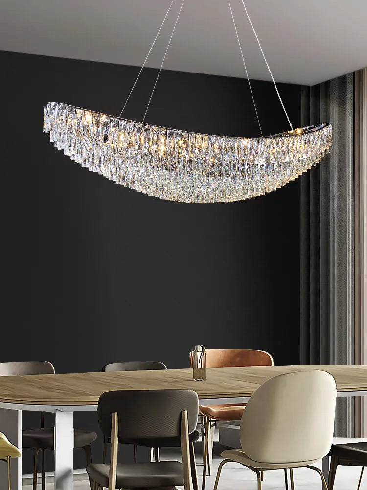 Lustre design pour salon avec ampoules E14 incluses