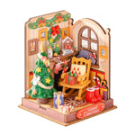 Kit de montage maison miniature avec pièces en bois détaillées