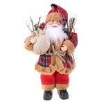 Père Noël décoratif en plastique de qualité 30cm couleur or sur sapin de Noël