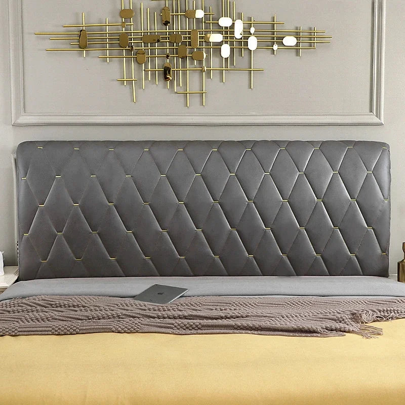 Détail de la housse amovible du coussin de tête de lit