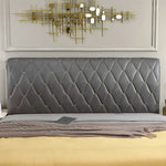 Détail de la housse amovible du coussin de tête de lit