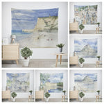 Tapisserie murale hawaïenne moderne en coton grand format