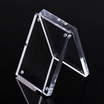 Cadre photo acrylique transparent magnétique sur un bureau