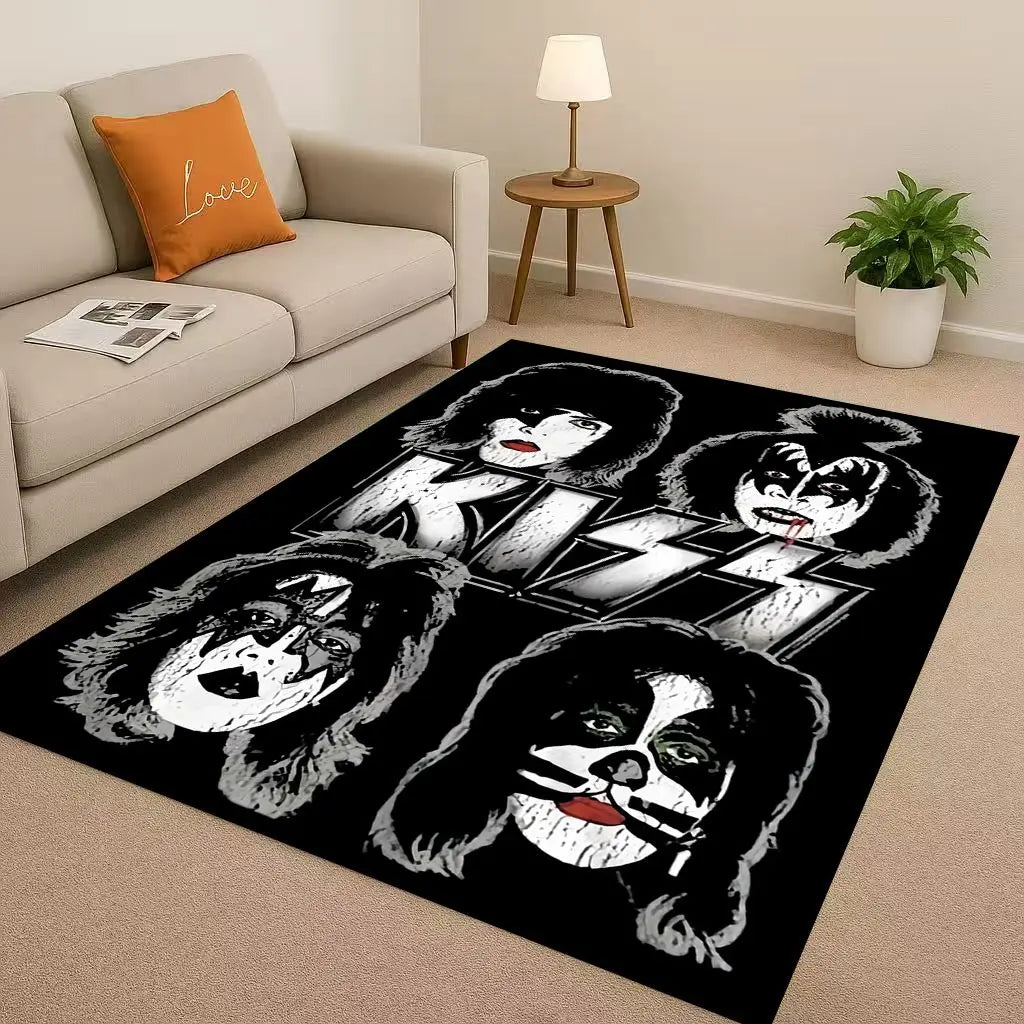 Tapis rock metal Gene Simmons bourgogne