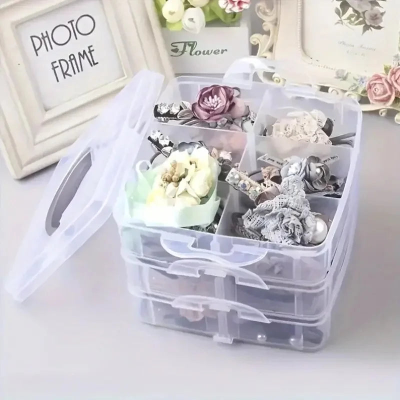 Boîte de rangement empilable jaune pour bijoux