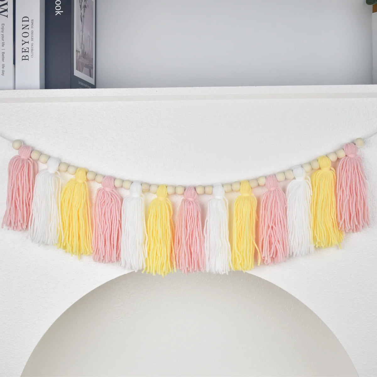 Guirlande utilisée comme décoration pour une fête d'anniversaire