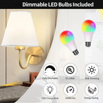 Applique murale en fonctionnement avec différentes couleurs LED