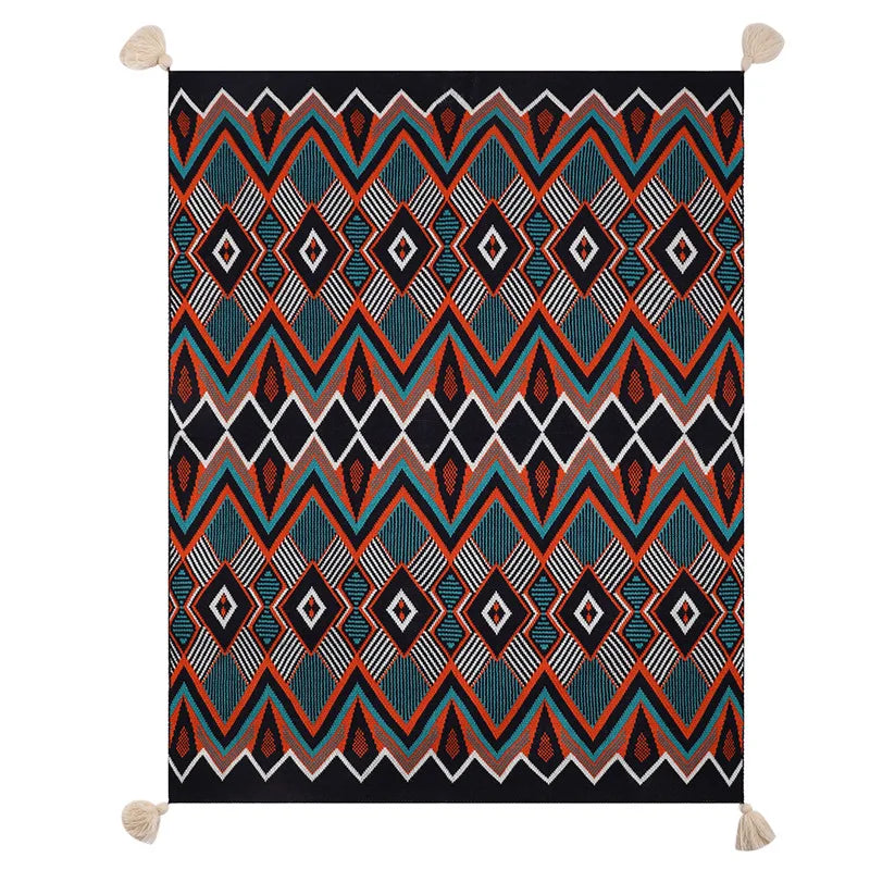 Décoration ethnique avec couverture Navajo