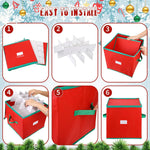 Organisateur de décorations de Noël avec compartiments ajustables