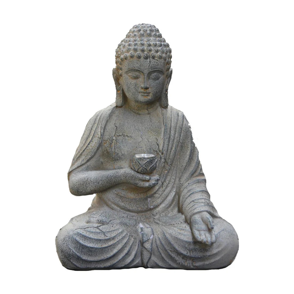 Bouddha méditatif avec lotus lumineux solaire