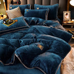 Parure de lit complète avec housse, draps et taies d'oreiller