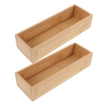 Boîtes de rangement en bambou kaki sans couvercle pour tiroir