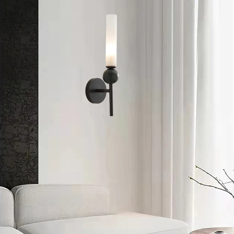Applique murale boule marbre gris intérieur