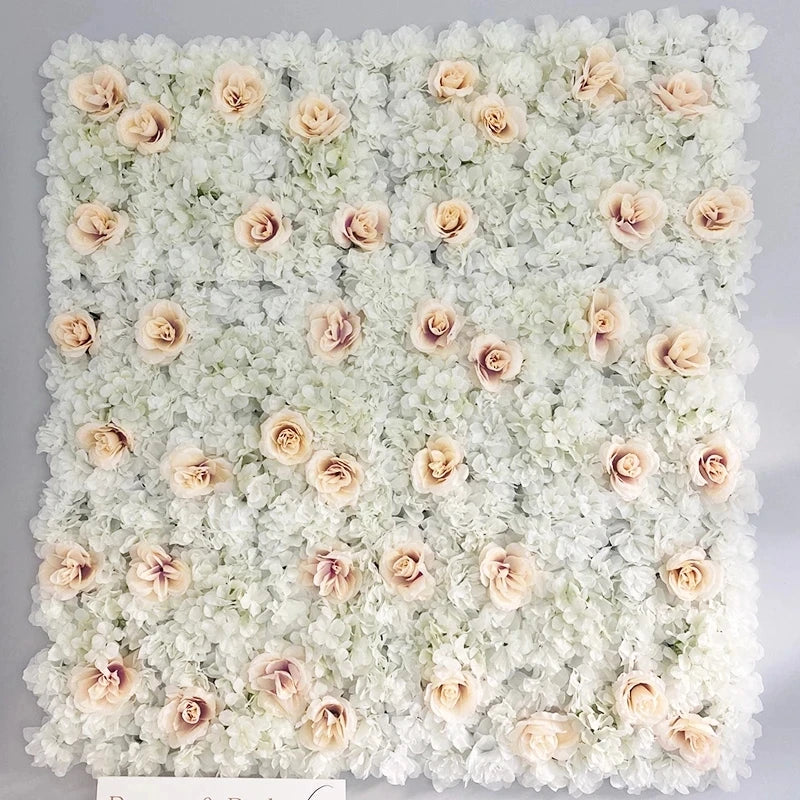 Mur de roses artificielles pour décoration de fête