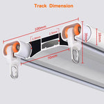 Rail de rideau double installation au plafond avec poulies nano-alliage