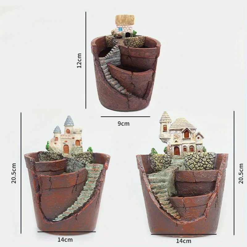Pot de plantes ville du ciel blanc décoratif pour jardin intérieur