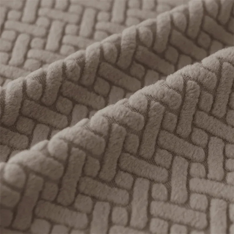 Détail du tissu Jacquard doux et respectueux de la peau
