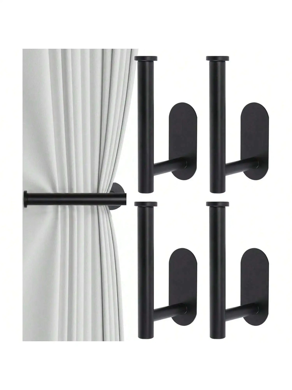 Embrasses adhésives pour rideaux sans perçage - Ombre Interieur