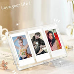 Présentoir photo magnétique transparent pour décoration murale