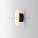 Applique murale LED design galets verre noir salon
