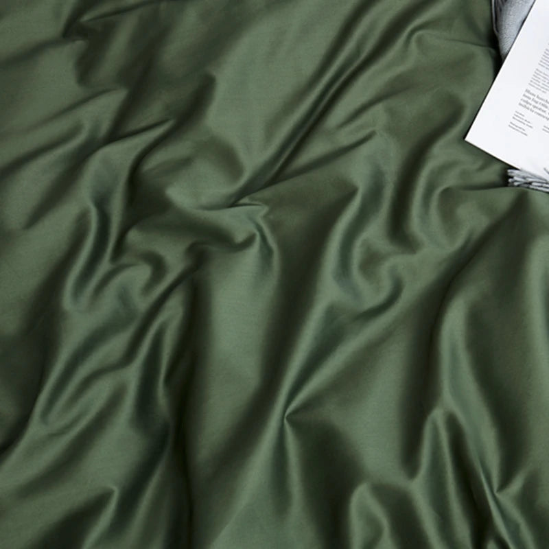 Drap plat et taies d'oreiller assortis en coton