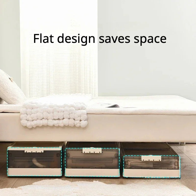 Boîte de rangement rectangle moderne avec roulettes en action