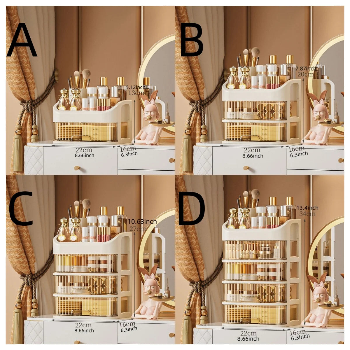 Boîte de rangement dans une salle de bain moderne