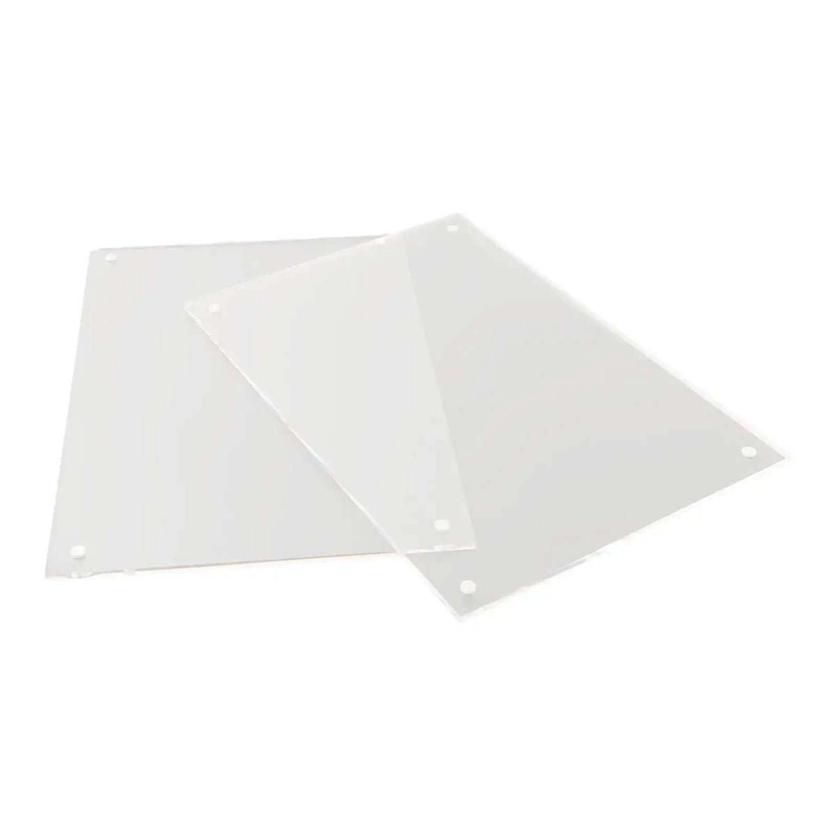 Cadre photo transparent en gros plan montrant les aimants