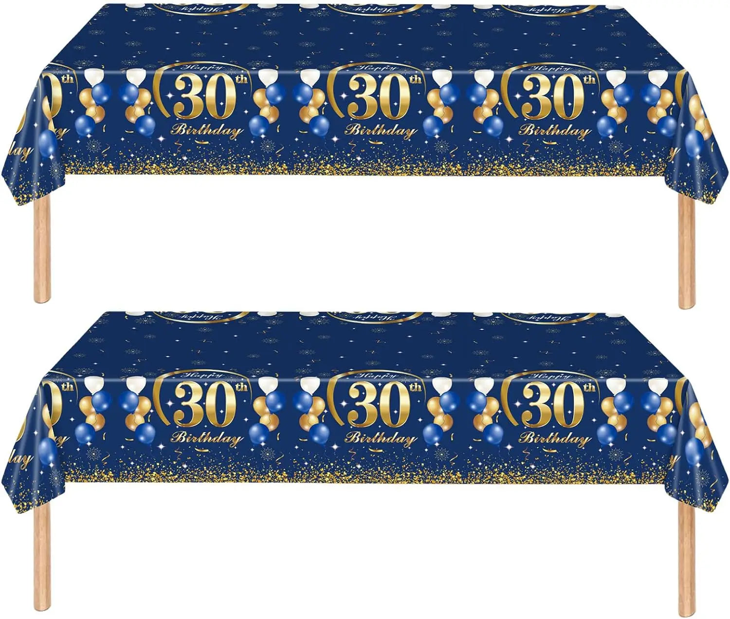 Set 2 pièces décoration anniversaire avec motifs numériques et lettres