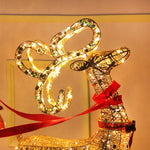 Décoration de Noël renne doré vue de face