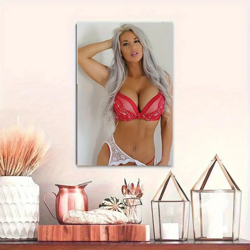 Tableau sans cadre accroché dans un intérieur moderne