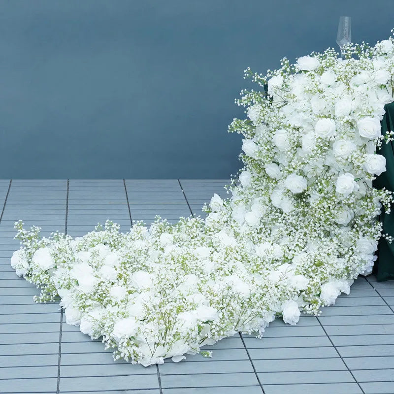 Chemin de table en soie pour baby shower