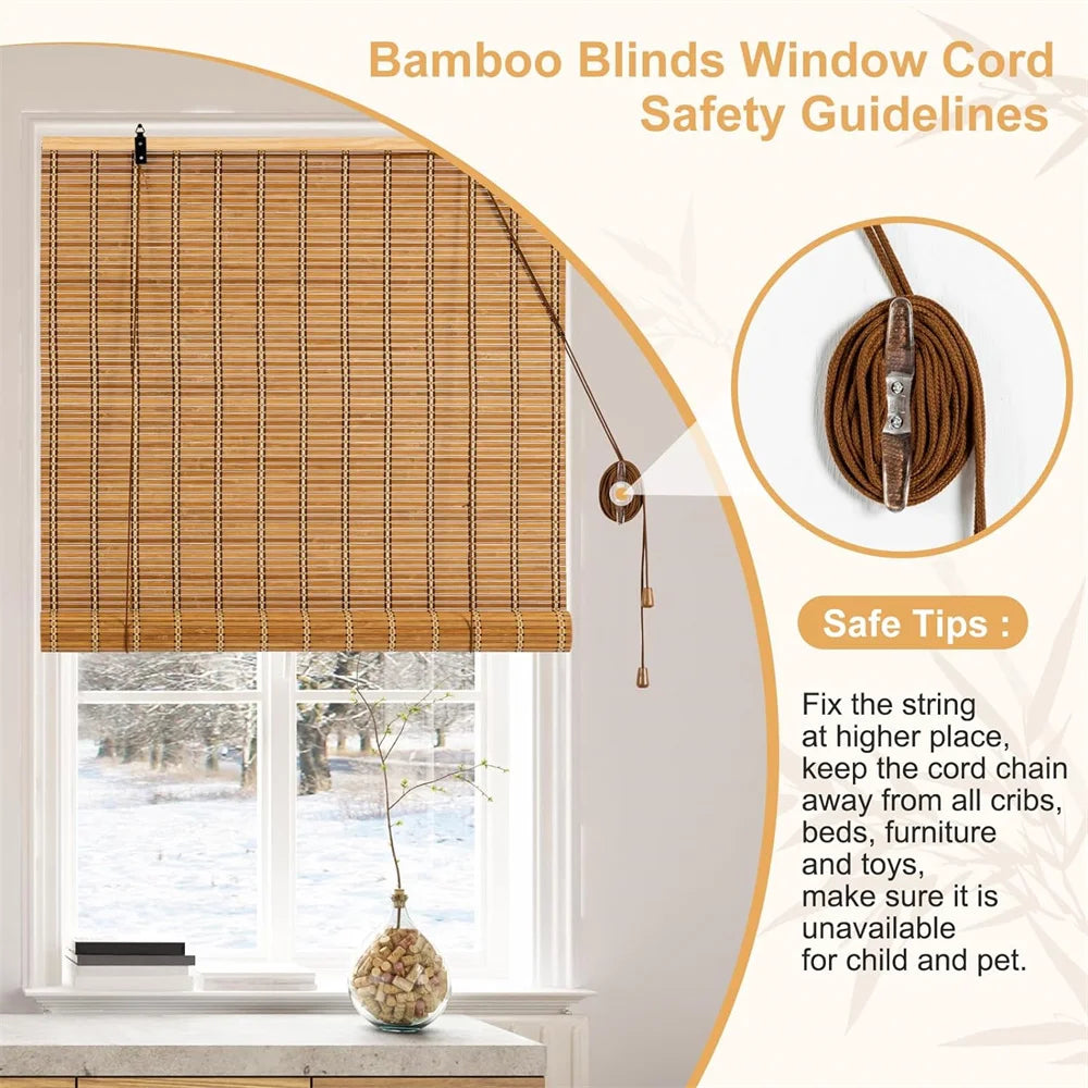 Store bambou en couleur beige pour décoration rétro