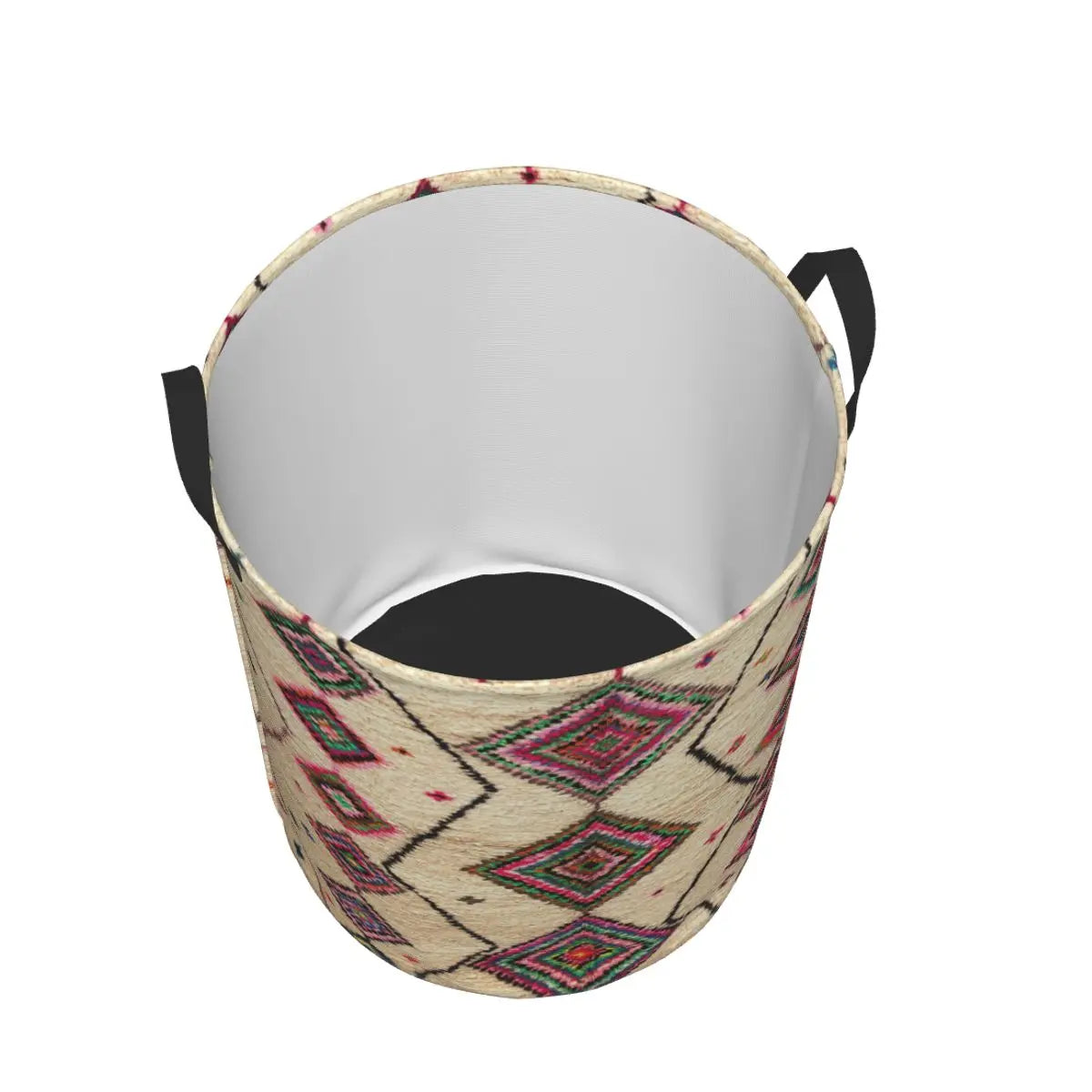 Panier de rangement berbère bohème jaune clair
