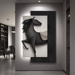 Applique murale LED cheval moderne en aluminium pour décoration d'entrée
