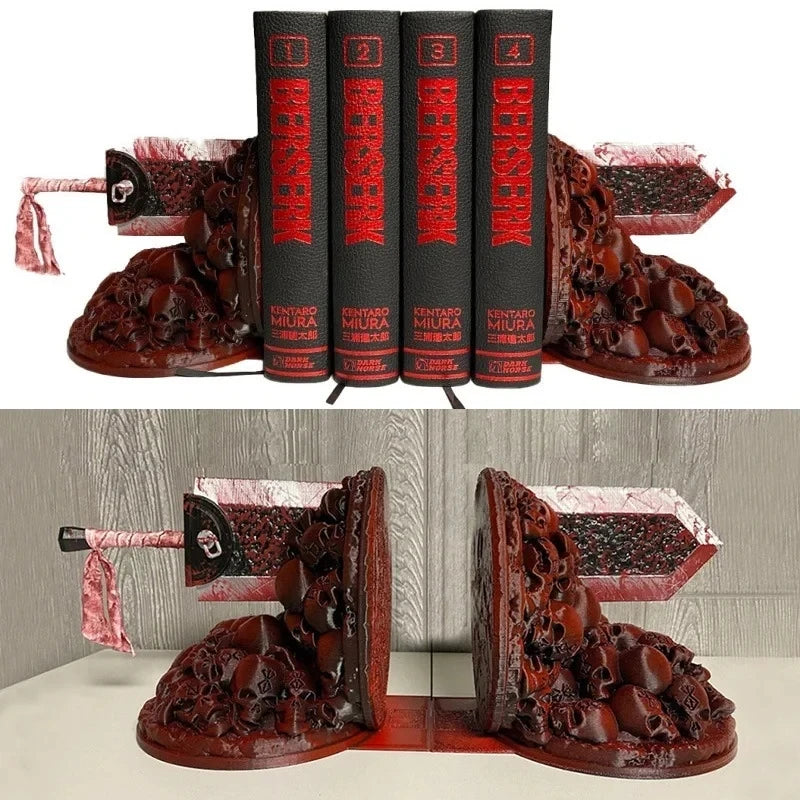 Serre-livres dragon résine Furious Dragon Slayer gris clair