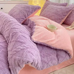 Housse de couette polaire bleue pour décoration intérieure
