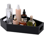 Boîte de rangement cercueil noir ouverte avec bijoux