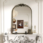 Grand miroir baroque cadre métal laiton or