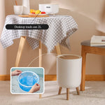 Poubelle violette en plastique imitation bois pour bureau