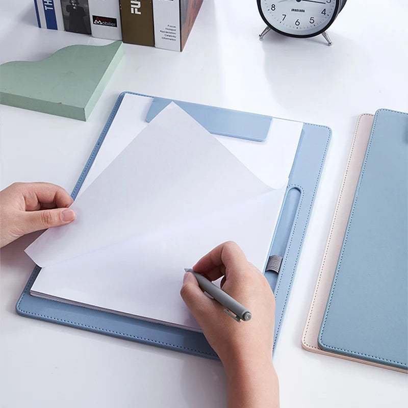 Presse-papiers cuir noir initiales